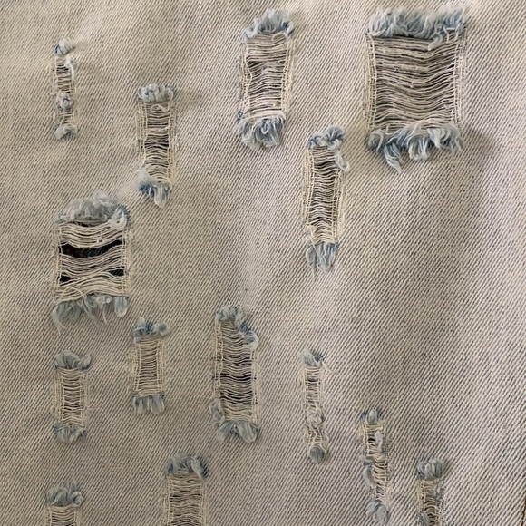 Distressed Denim Jacket Size Small - Picture 8 of 8